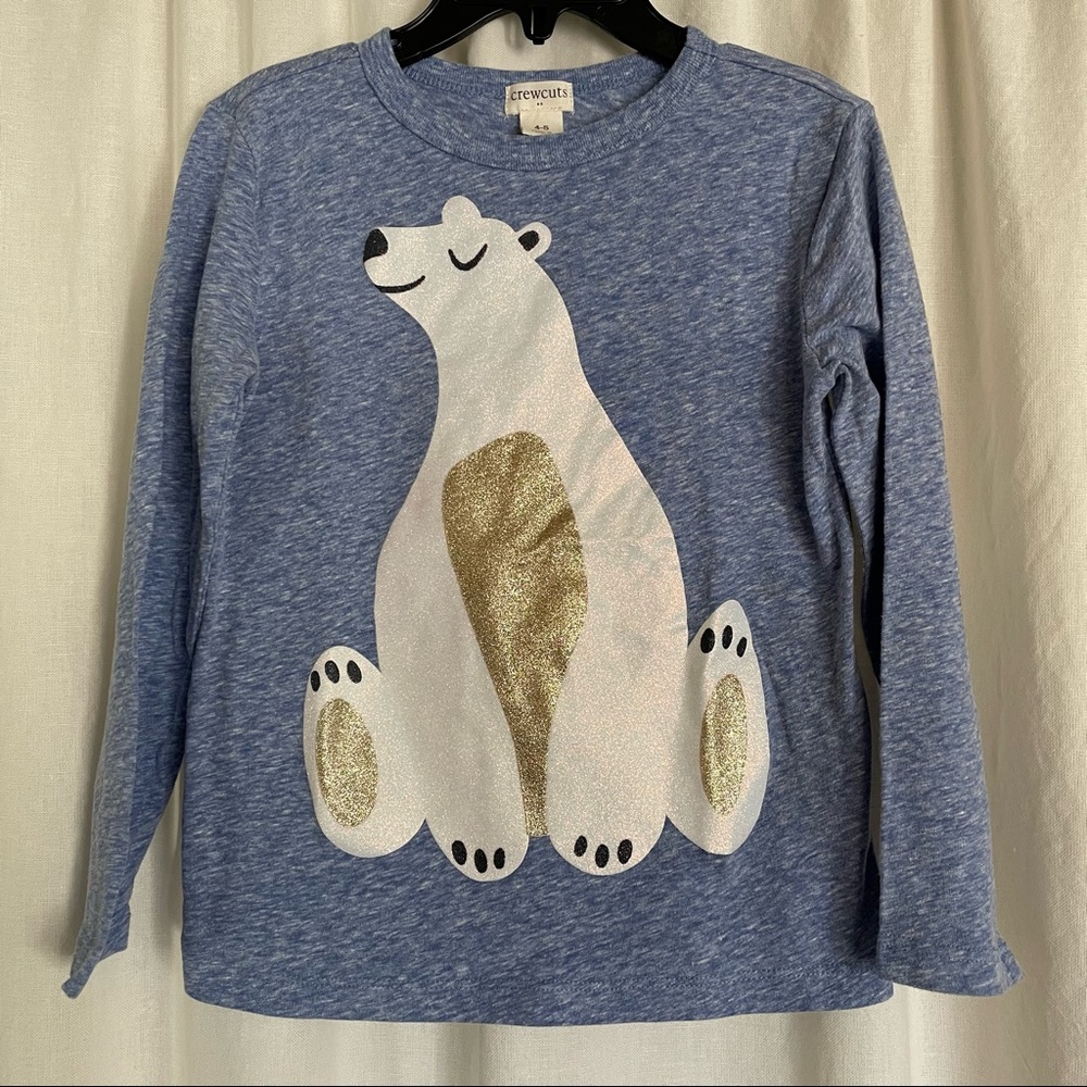 Crewcuts polar bear t-shirt size 4/5